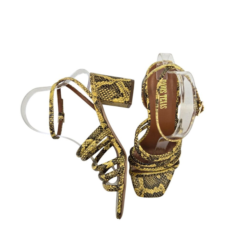 Paris Texas Carla Printed Python Leather Sandals … - image 3